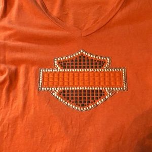Orange Harley Davidson shirt